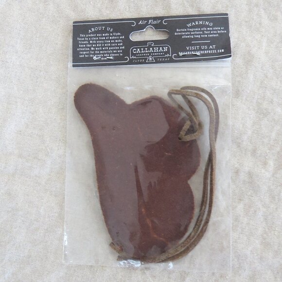 NEW Air Flair Callahan Leather Car Air Freshener - Cowboy Cologne - Cowboy Hat - Picture 7 of 8